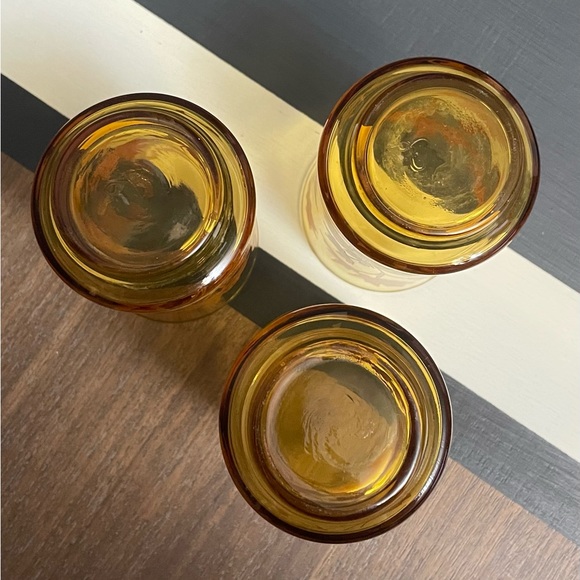 Libbey Kitchen Vintage Libbey 4 Oz Juice Glasses Amber With Autumn